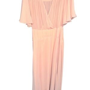 ASOS Blush Maxi Dress with Pleats